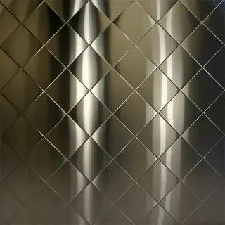 Roestvrij stalen plaat met diamantreliëf